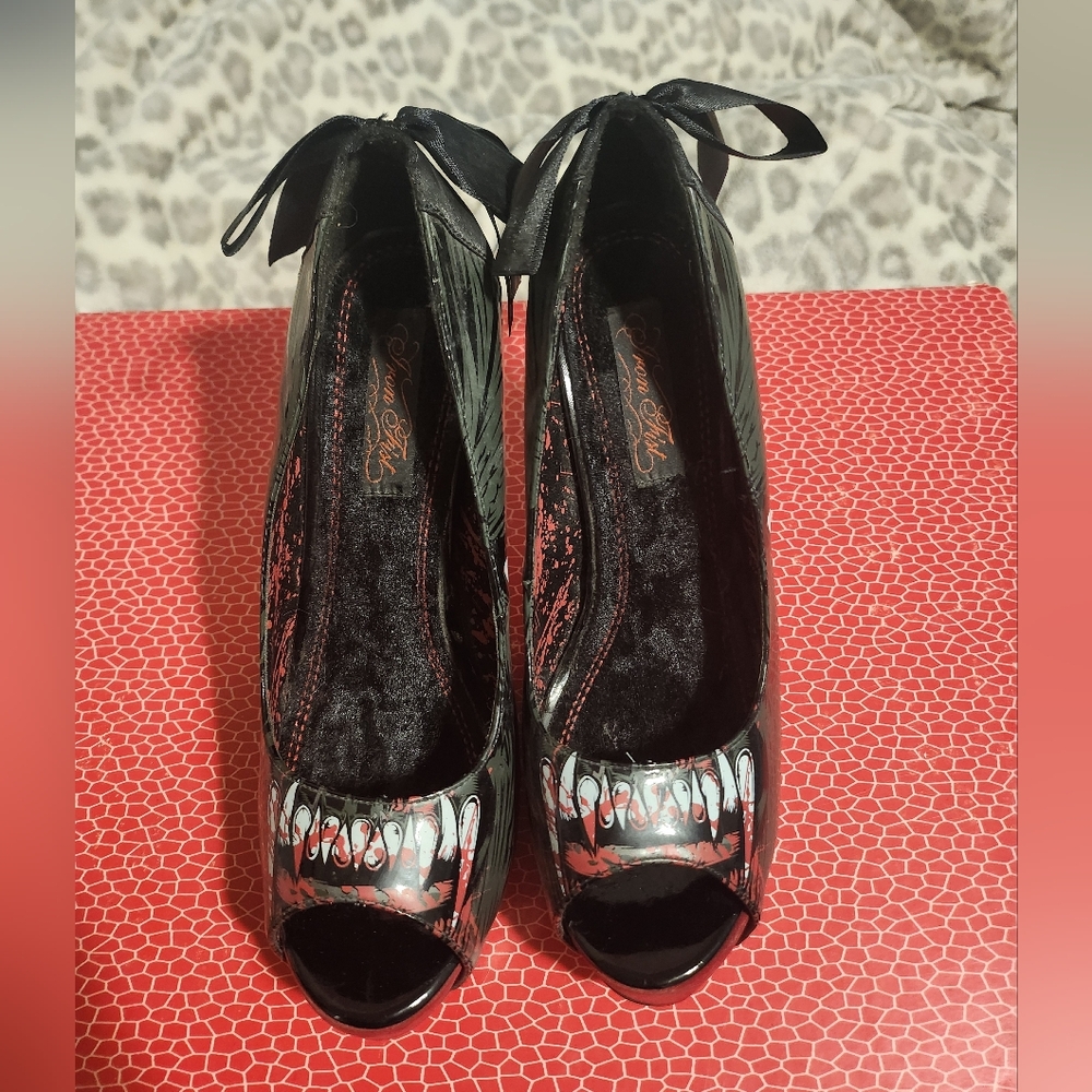 Iron Fist Vintage Wolf Beater Peep Toe Heels